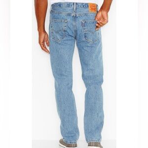 Levi’s Men’s 501 Original Fit Light Wash Stonewashed Regular Straight Leg Jeans